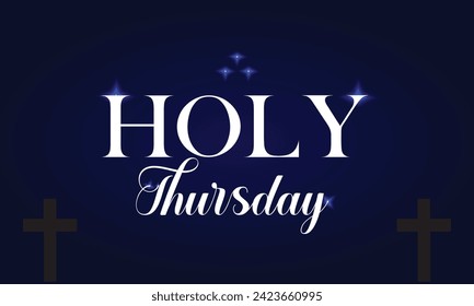 Holy Thursday Stylish Text Design And Gradient Background