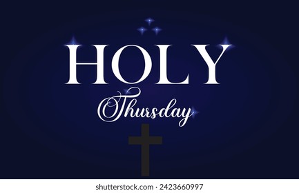 Holy Thursday Stylish Text Design And Gradient Background