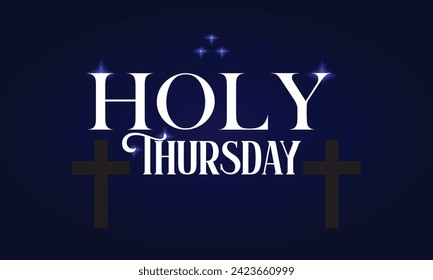 Holy Thursday Stylish Text Design And Gradient Background