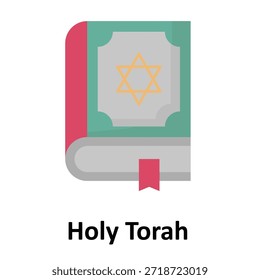 Icono del Vector de la Torá sagrada que puede modificar o editar fácilmente
