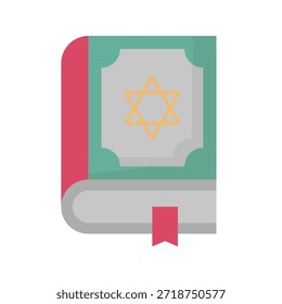Icono del Vector de la Torá sagrada que puede modificar o editar fácilmente
