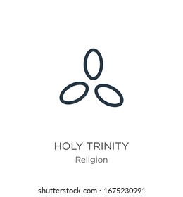 Holy trinity icon vector. Trendy flat holy trinity icon from religion collection isolated on white background. Vector illustration can be used for web and mobile graphic design, logo, eps10
