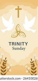 Holy Trinity Sunday Religious Vector Art 