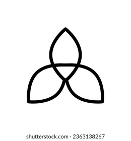 Holy Trinity vector icon. Christian community simple flat illustration on white background..eps