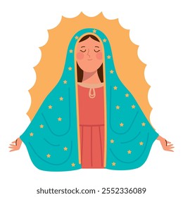 holy virgin of guadalupe isolated