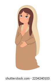 holy virgin mary epiphany icon isolated