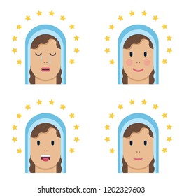 Holy Virgin Mary flat icon