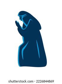 holy virgin mary icon isolated