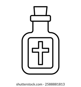 holy water bottle icon Vector logo set flat