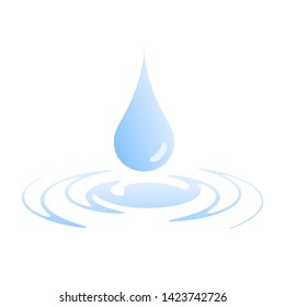 Holy water drop icon on white background