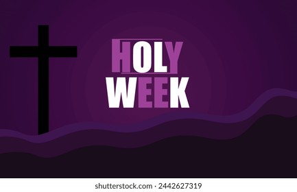 Holy week 2024 amazind text illustration design