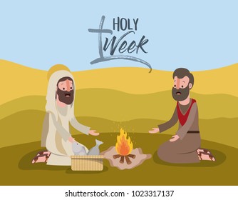 holy week biblical scene