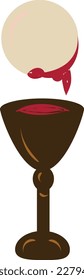 Holy Week. Christian Easter icon symbols. palm branch, cross of Jesus Christ, crown of thorns, bowl and bread, crucified palms. 
