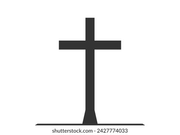 Holy week crosses black icon.