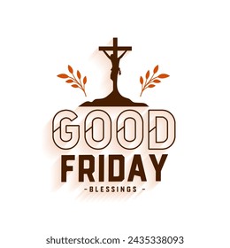 holy week good friday background for spiritual faith vector