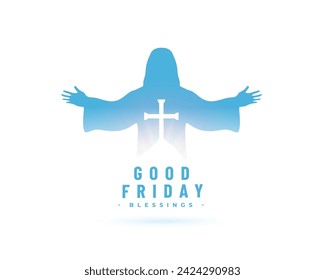 holy week good friday or easter day blessing background design vector