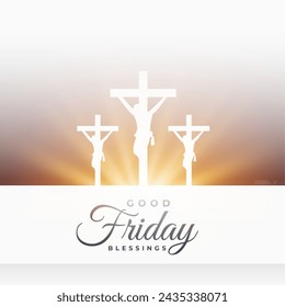 holy week good friday event background with light effect vector