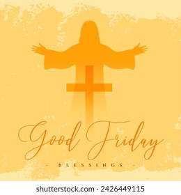 holy week good friday greeting card design vector