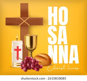 Holy Week Hosanna Yellow Background