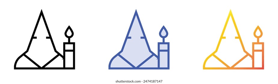 holy week icon. Linear, Blue Fill and Gradient Style Design Isolated On White Background