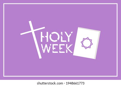 Holy Week Illustration. Holy week catholic tradition. vector illustration for Christian religious occasions.
