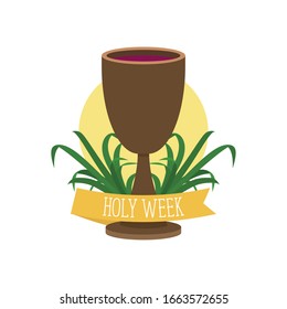 Ilustración de la Semana Santa. Imagen de cáliz - Ilustración del vector