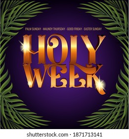 Holy Week Lent Type Vector Illustration