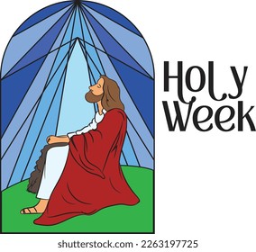 Holy week lent vector illustration