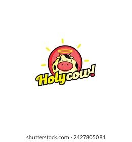 Logotipo o diseño de marca combinada Holycow !