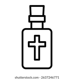 holywater icon Simple thin line stroke