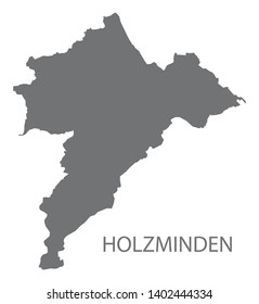 Holzminden grey county map of Lower Saxony Germany DE