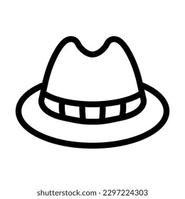 Diseño de iconos de línea del vector Homburg