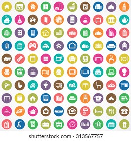 home 100 icons universal set for web and mobile 