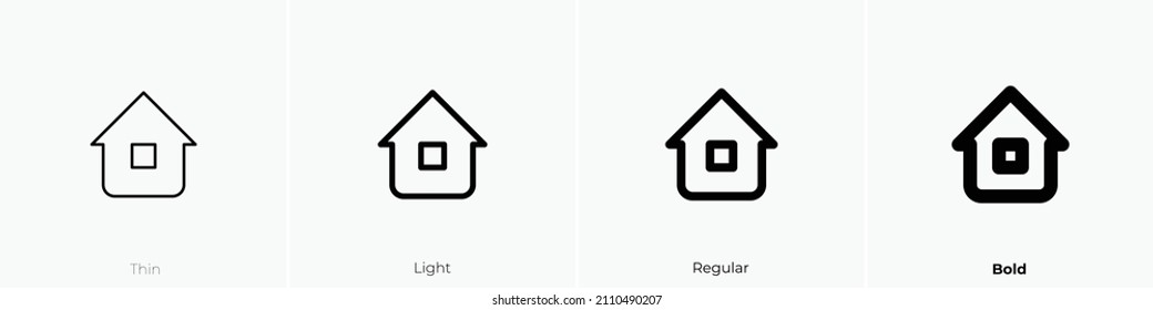 home 2 icon. Thin, Light Regular And Bold style design isolated on white background