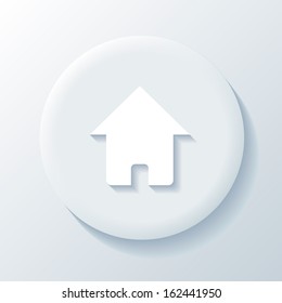 Home 3D Paper Icon on a white background