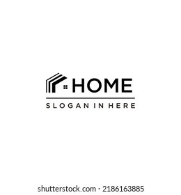 plantilla de diseño de logotipo geométrico abstracto de origen.letra M y vector inmobiliario