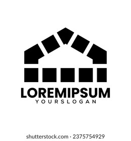 home abstract icon logo design 