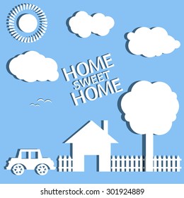 home abstract vector illustration eps 10