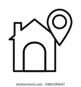 Startseite Adresse-Symbol im ausgefüllten Stil markieren