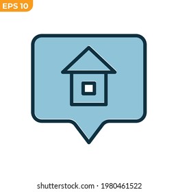 home address icon symbol template for graphic and web design collection logo vector illustration