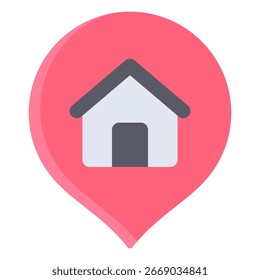 Home Address icon symbol. Vector illustration.
