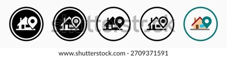 Home Address Icons: vector illustration of home address icons with white background