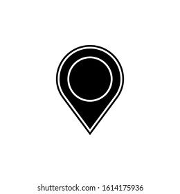 home address in pin line icon. Simple glyph, flat vector of web icons for ui and ux, website or mobile application