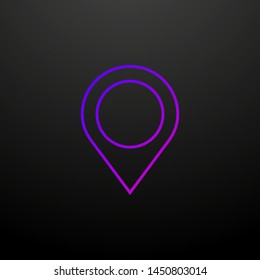 Home address in pin line nolan icon. Elements of cv set. Simple icon for websites, web design, mobile app, info graphics