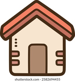 Home address vector doodle illustration and graphic