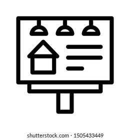 home ads thin line vetor icon