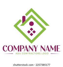 Home ADU Construction Logo in eps