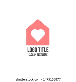 home and affection logo concept for business company. minimal logo. simple logo. modern logo concept.