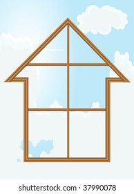 Home against the sky  - vector illustration