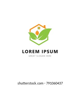 Home Agro Business Logo Template Design. Icon, Sign or Symbol. farm, nature, ecology, agriculture